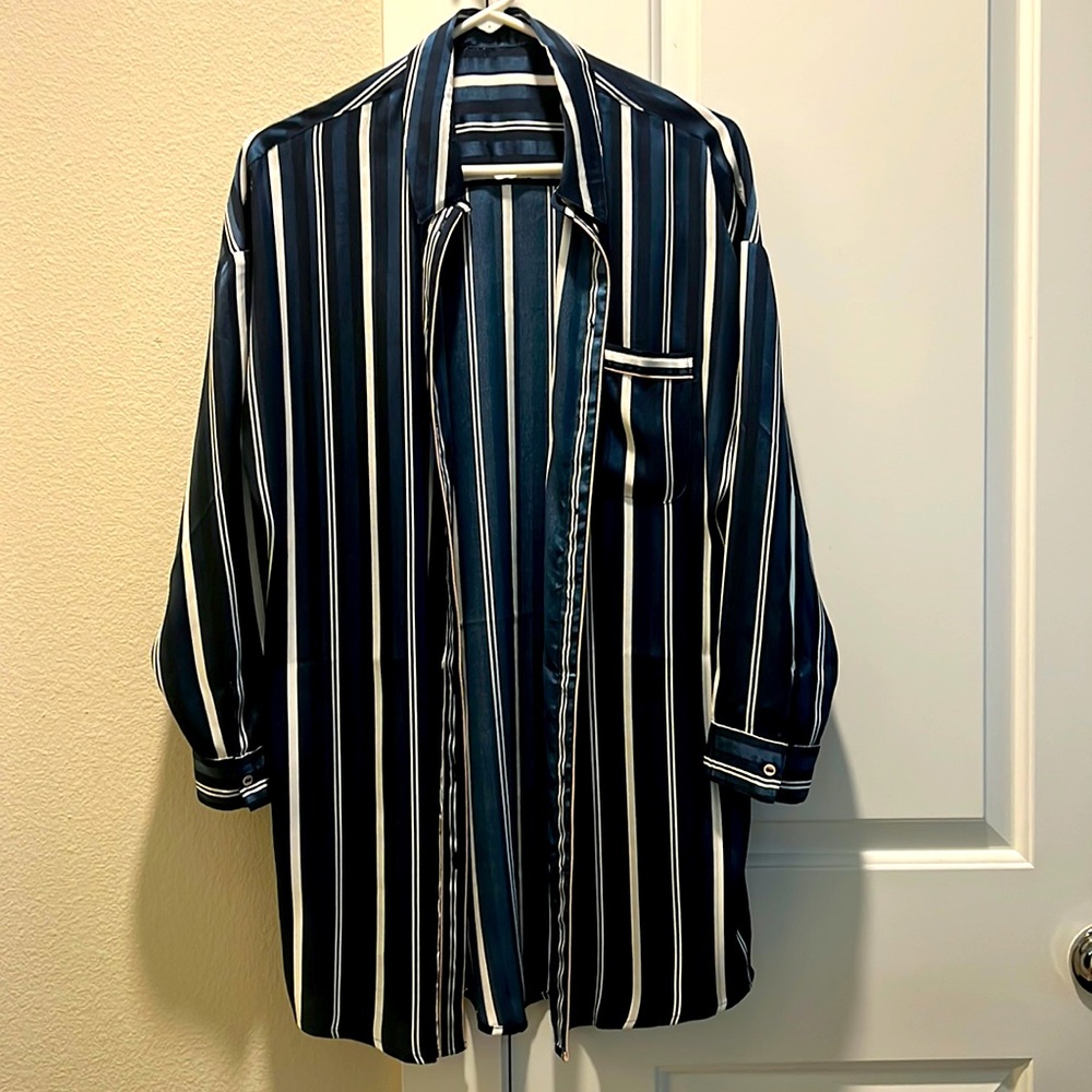 NEW ❗️Silk Striped long shirt